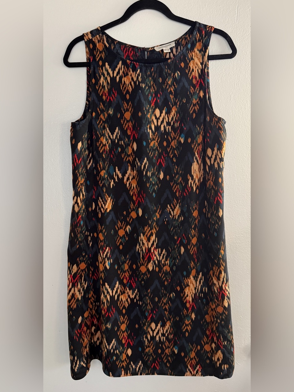 beachlunchlounge Shift Dress with Multi-color Ikat Print